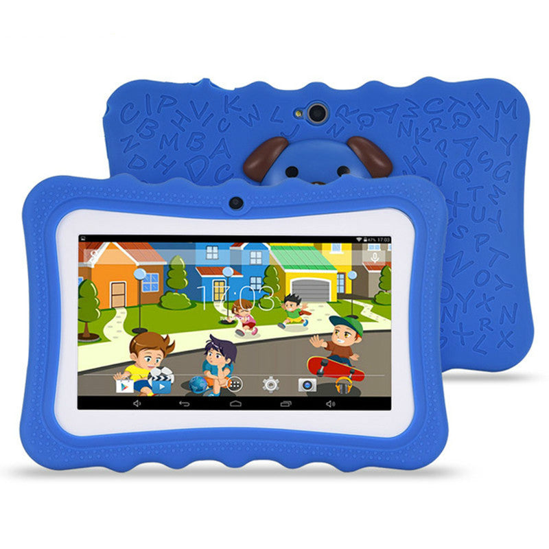 Niebieski tablet dla dzieci w etui