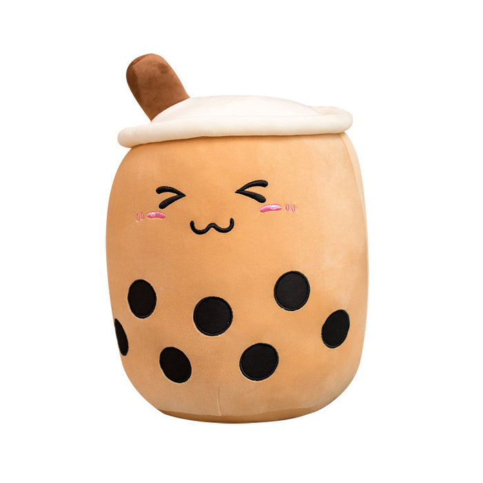 Lampiarnia Pluszowa poduszka bubble tea z wyhaftowaną buźką