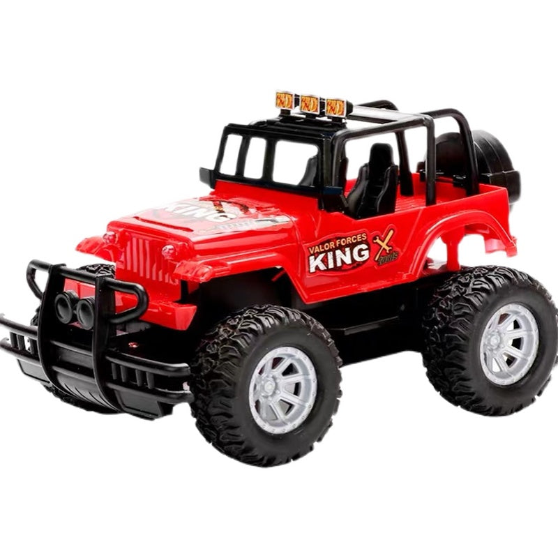 Czerwony zdalnie sterowany jeep zabawka