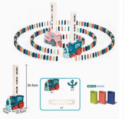 Pociąg układający domino